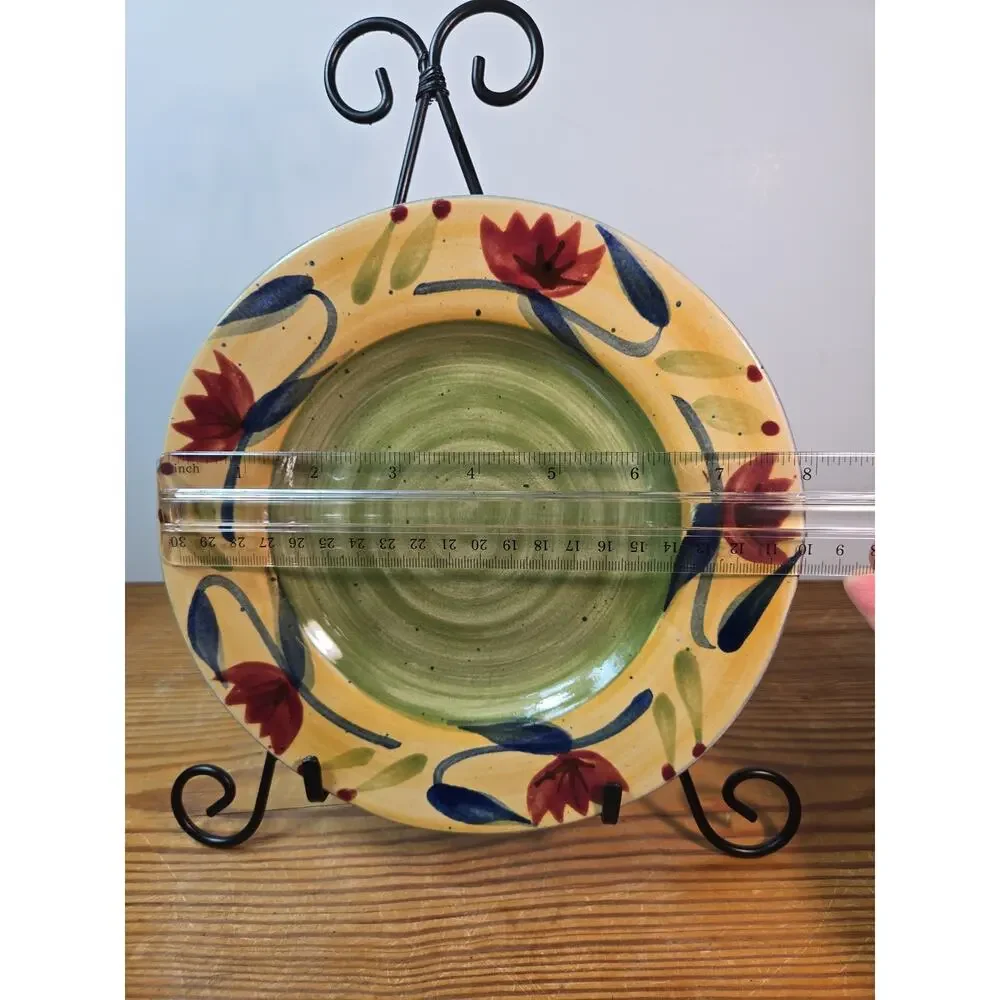Pier 1 Elizabeth Handpainted Stoneware Plate 8.5